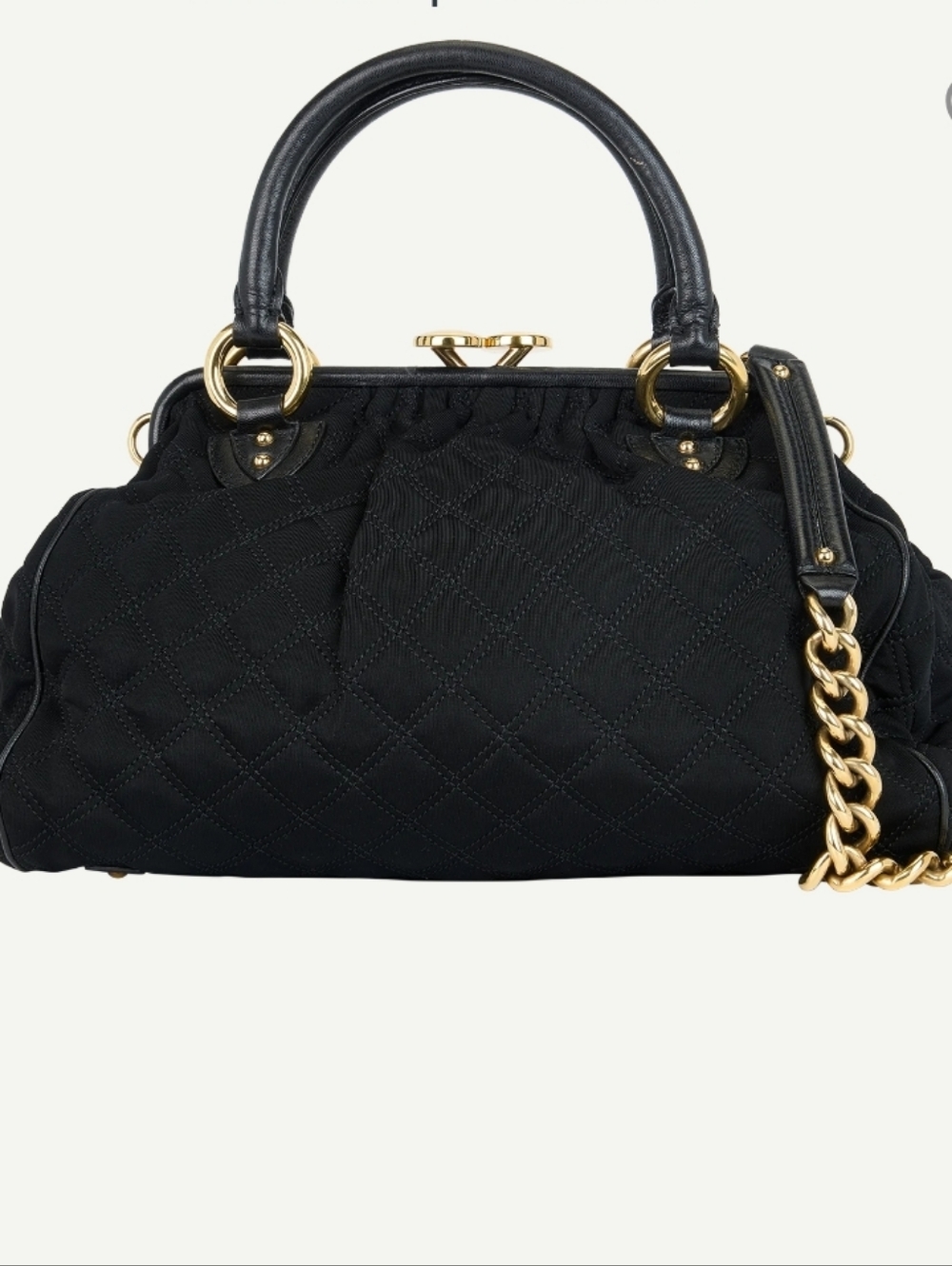 Marc Jacobs Stam Quilted Leather Trim Bag